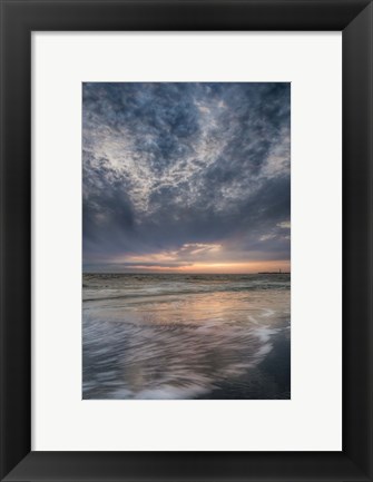 Framed Overcast Sunrise On Shore, Cape May National Seashore, NJ Print