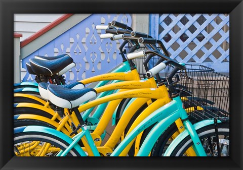 Framed Bicycles in Front of a Porch, Cape May, NJ Print