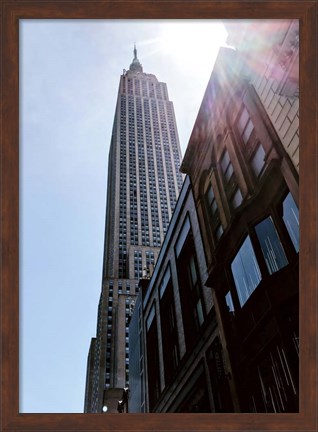 Framed Empire State Building From Street Print