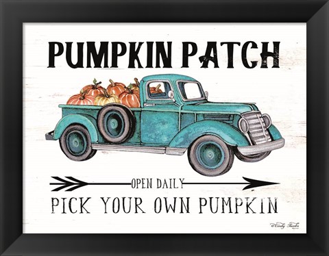 Framed Pumpkin Patch Open Daily Print