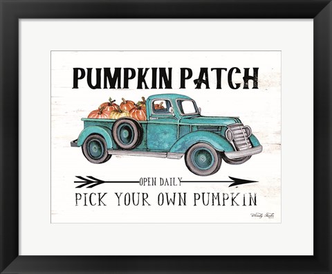 Framed Pumpkin Patch Open Daily Print