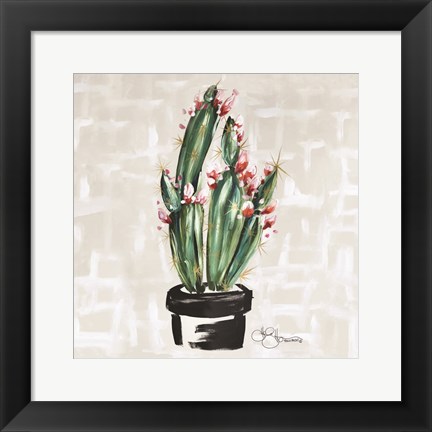 Framed Blooming Cactus Print