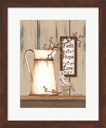 Framed Faith Hope Love Print