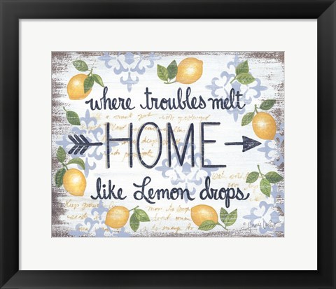 Framed Lemon Home Print