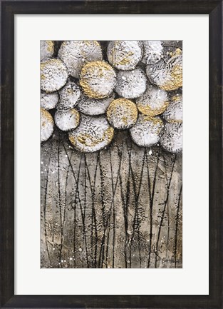 Framed Bubble Trees in White Print