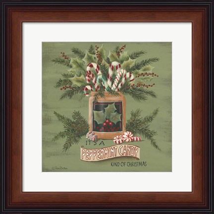 Framed Peppermint Christmas Print