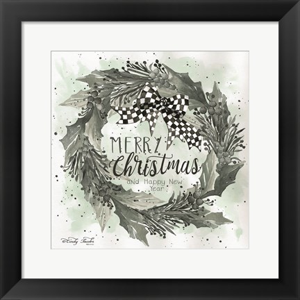 Framed Merry Christmas and Happy New Year Print