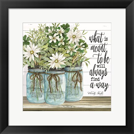 Framed Blue Jars - What is Meant to Be Print