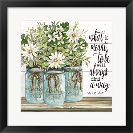 Framed Blue Jars - What is Meant to Be Print