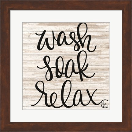 Framed Wash Soak Relax Print