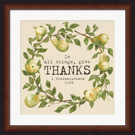 Framed Give Thanks Print