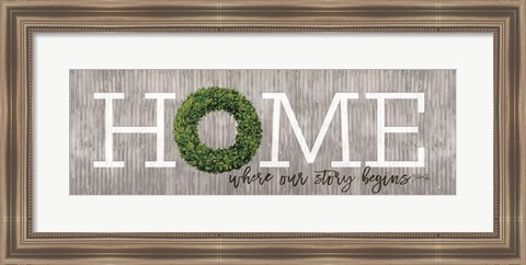 Framed Boxwood Home Print