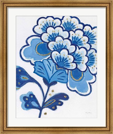 Framed Flora Chinoiserie V Print