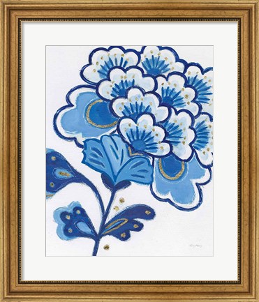 Framed Flora Chinoiserie V Print