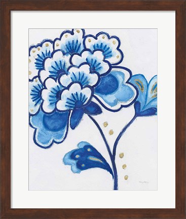 Framed Flora Chinoiserie IV Print