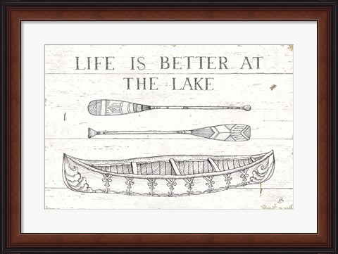 Framed Lake Sketches II Print