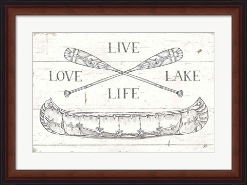 Framed Lake Sketches III Print