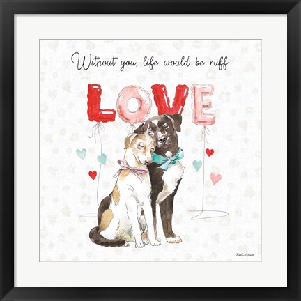 Framed Paws of Love IV Print