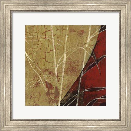 Framed Sun Stems Tile II Print