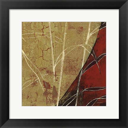 Framed Sun Stems Tile II Print