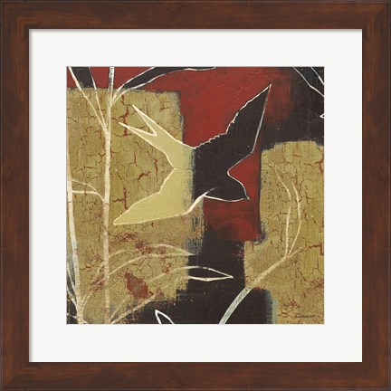 Framed Sun Stems Tile I Print