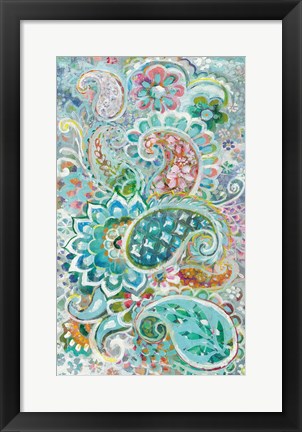 Framed Paisley Flowers Print