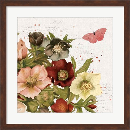 Framed Vintage Petals III Print