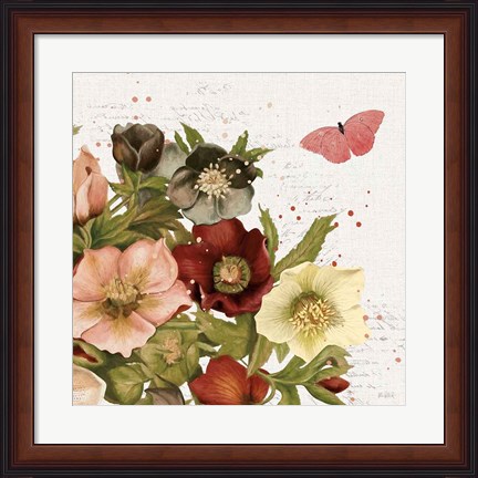 Framed Vintage Petals III Print