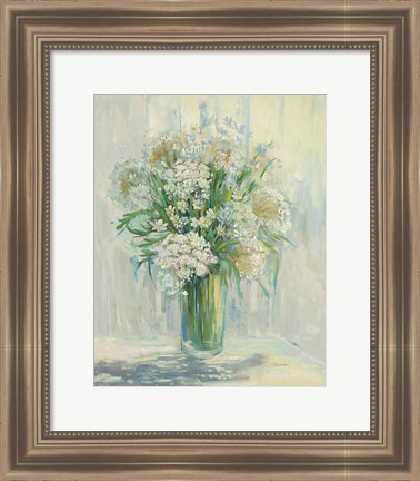 Framed Radiant Lace Neutral Print