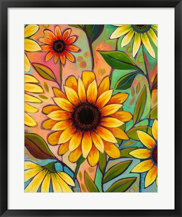 Framed Sunflower Power II Print