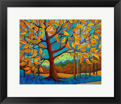 Framed Beneath the Golden Leaves Print