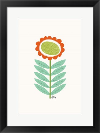 Framed Mid Mod Flower No. 3 Print