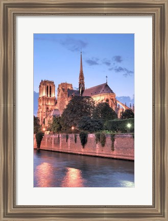 Framed Notre Dame at Dusk Print