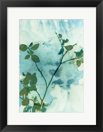 Framed Leaves and Sky Print