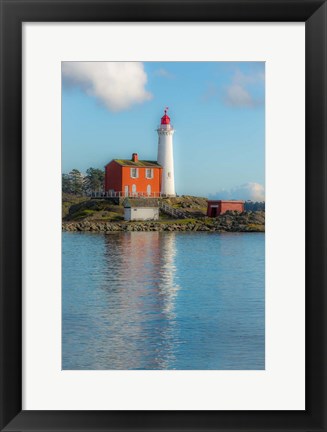 Framed Lighthouse Reflection Print