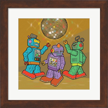 Framed Boogie Bots Print