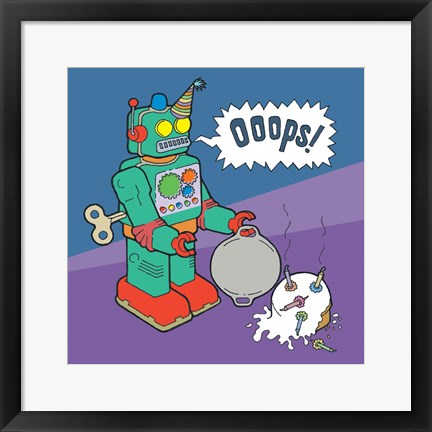 Framed Cake Bot Print