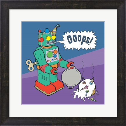 Framed Cake Bot Print