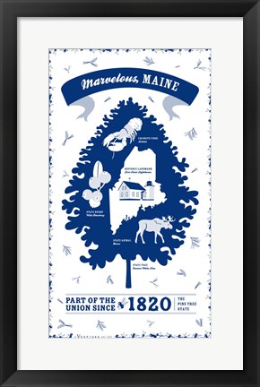 Framed Maine Print