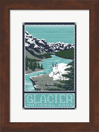 Framed Glacier National Parks Print