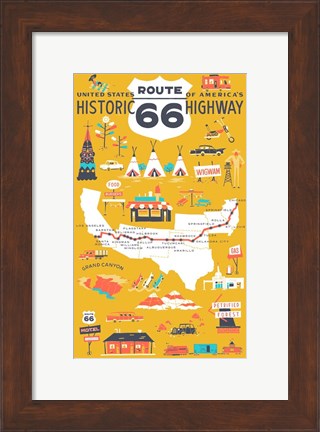 Framed RTE 66 Print