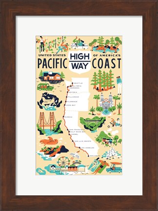 Framed Pacific Coast Highway Print