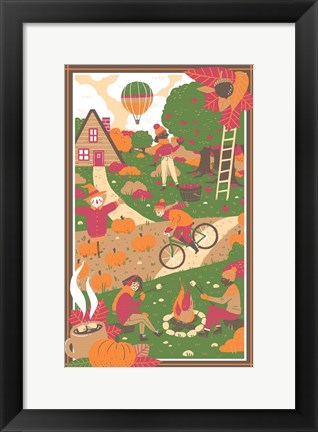 Framed Fall Scenes Print