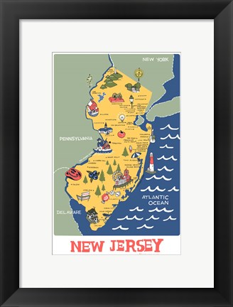 Framed New Jersey Print