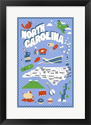 Framed North Carolina Print