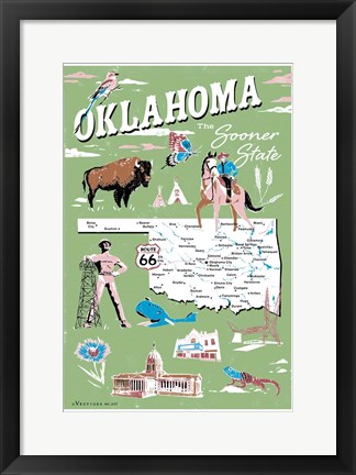 Framed Oklahoma Print