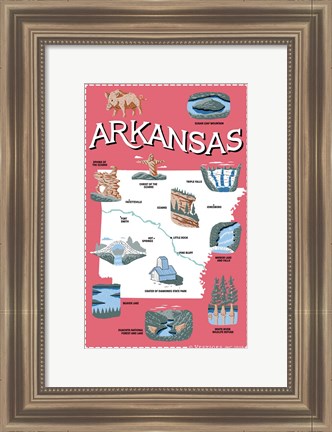 Framed Arkansas 2 Print