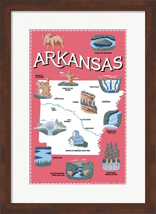 Framed Arkansas 2 Print