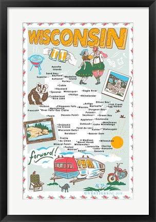 Framed Wisconsin Print