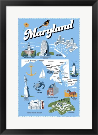 Framed Maryland Print